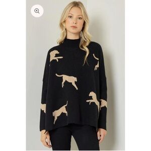 Entro Long Sleeve Cheetah Sweater